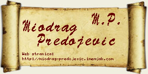 Miodrag Predojević vizit kartica
